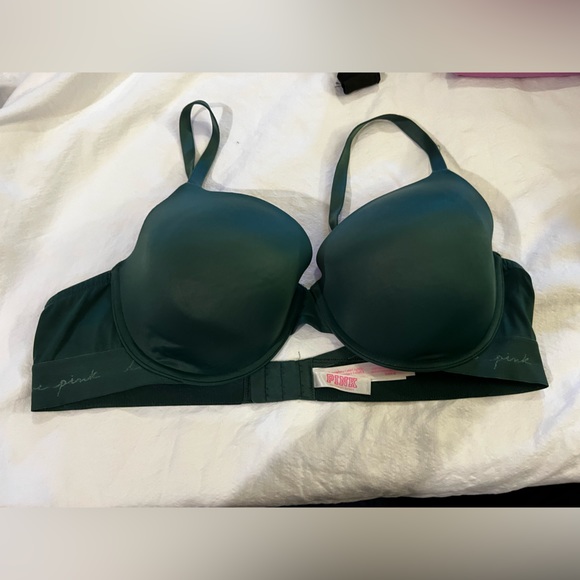 PINK wear everywhere tshirt lightly lined bra 42c green - Picture 1 of 3